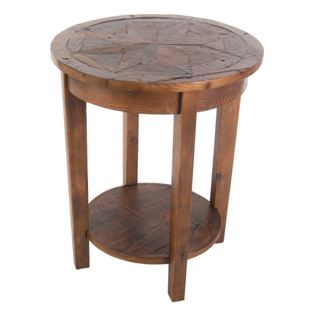 Alaterre Furniture Revive - Reclaimed Round End Table, Natural ARVA1520